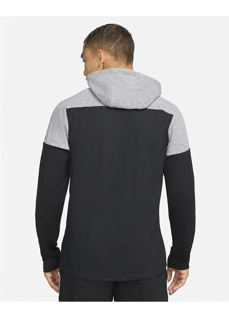 Кофта чоловіча Nike Mens Running Hoodie Black/Grey (DM4638-010) — фото 6