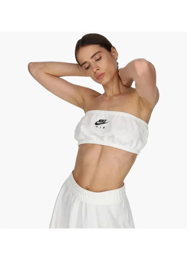 Спортивний топ жіночий Nike Air Pique Bandeau Top White (DM6460-100) — фото 1