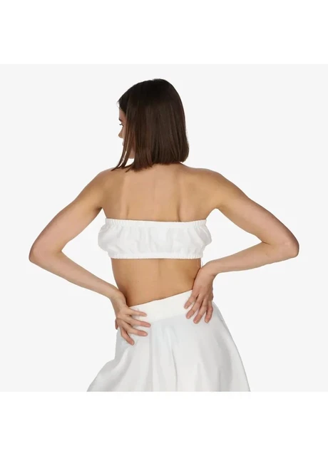 Спортивний топ жіночий Nike Air Pique Bandeau Top White (DM6460-100) — фото 4
