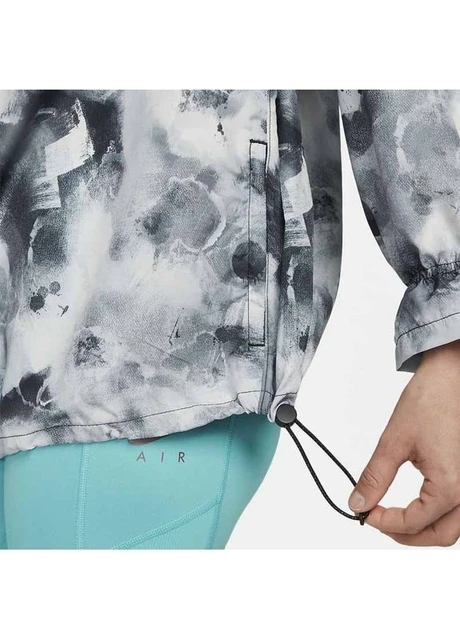 Вітровка жіноча Nike Air Dri Fit Running Jacket Grey/Blue (DM7549-010) — фото 3