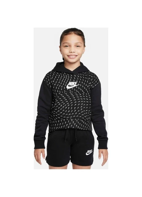 Светр дитячий Nike Big Kids (Girls) Printed Fleece Hoodie (DM8231-010) — фото 4