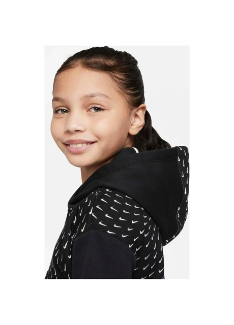Светр дитячий Nike Big Kids (Girls) Printed Fleece Hoodie (DM8231-010) — фото 6