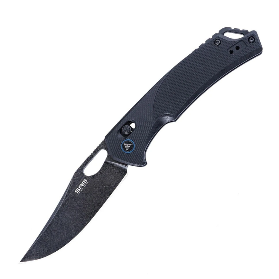 Ніж складаний туристичний SRM Retriever 9201-GB (9 см) D2 / G10 чорний — фото 1