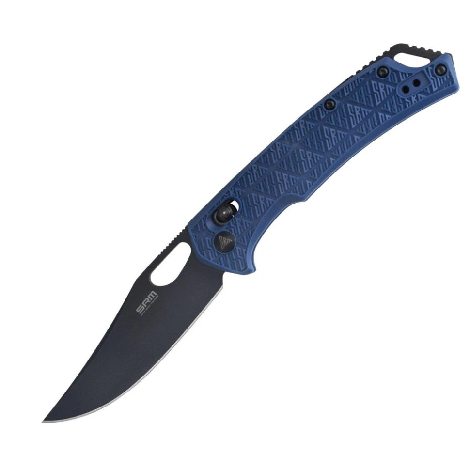 Ніж складаний туристичний SRM Retriever 9201-PL (9 см) 8Cr13MoV / FRN синій — фото 1