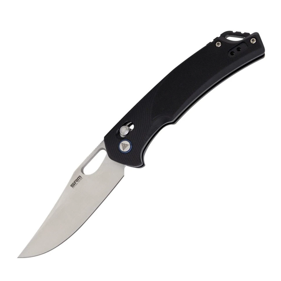 Ніж складаний туристичний SRM Retriever 9201 (9 см) D2 / G10 чорний — фото 1