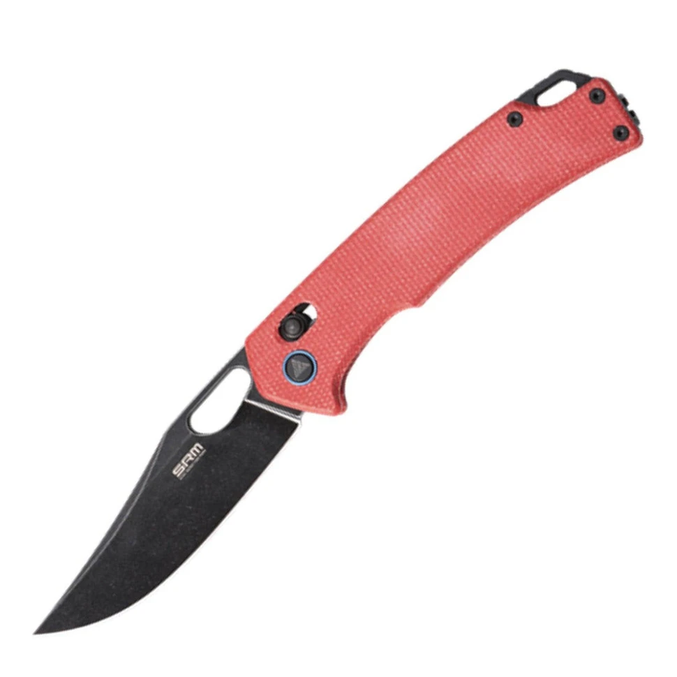 Ніж складаний туристичний SRM Retriever 9203-MR2 (9 см) 10Cr / Micarta червоний — фото 1