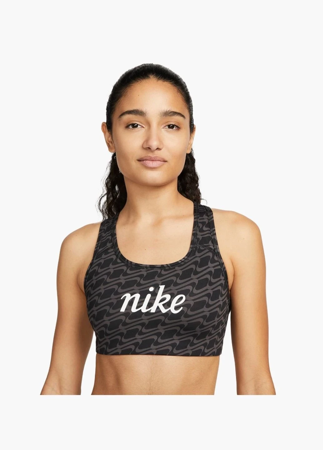 Спортивний топ жіночий Nike Swoosh Black For Women (DQ5121-010) — фото 1