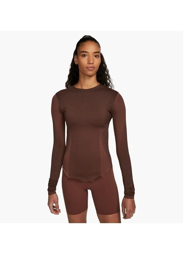Кофта жіночі Nike Yoga Dri-Fit Adv Brown (DQ5603-010) — фото 1
