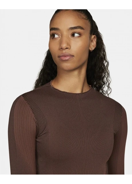 Кофта жіночі Nike Yoga Dri-Fit Adv Brown (DQ5603-010) — фото 5