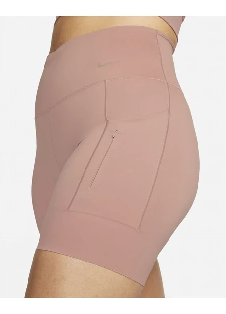Спортивний топ жіночий Nike Go Womens Firm-Support High-Waisted 8 Biker Shorts With Pockets Peach (DQ5923-618) — фото 8