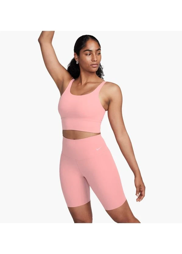 Спортивний топ жіночий Nike Zenvy Womens Gentle-Support High-Waisted 8 Biker Shorts Peach (DQ6003-618) — фото 1