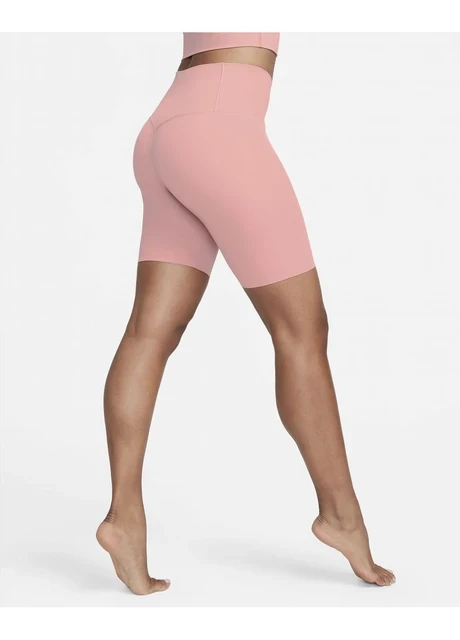 Спортивний топ жіночий Nike Zenvy Womens Gentle-Support High-Waisted 8 Biker Shorts Peach (DQ6003-618) — фото 3