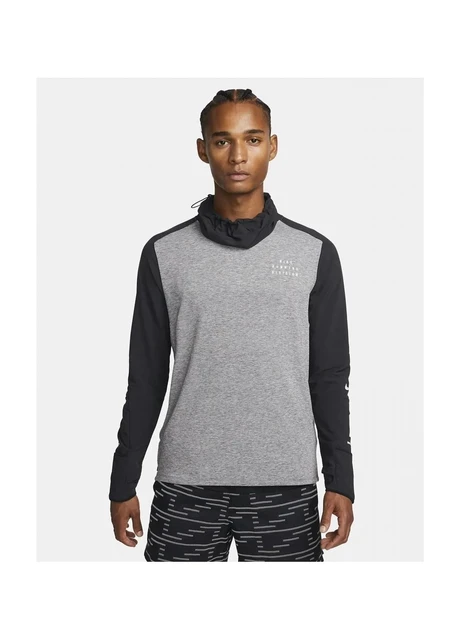 Кофта чоловіча Nike Therma-Fit Run Grey/Black Dq6522-010 (DQ6522-010) — фото 3
