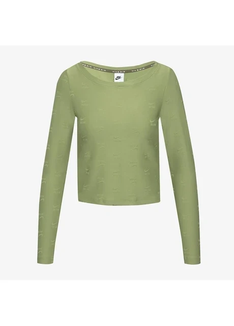 Кофта жіночі Nike T-Shirt W Nsw Air Aop Ls Top Olive (DQ6919-334) — фото 3