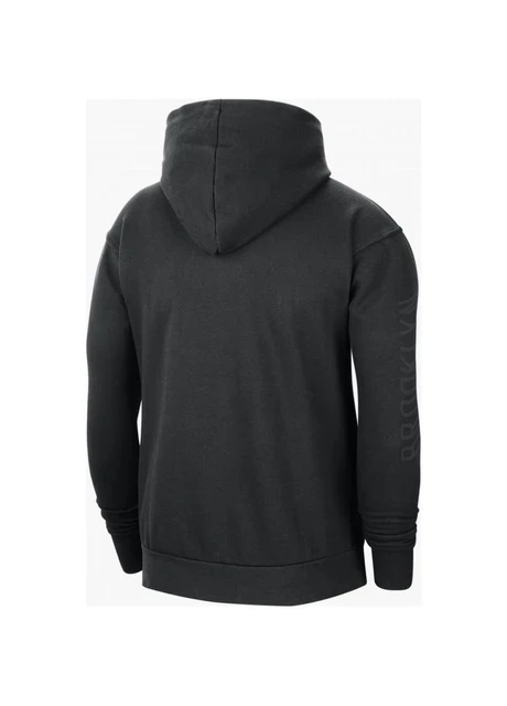 Бомбер чоловічий Nike Brooklyn Nets Courtside Statement Edition Mens Nba Fleece Pullover Hoodie Black (DR6997-010) — фото 2