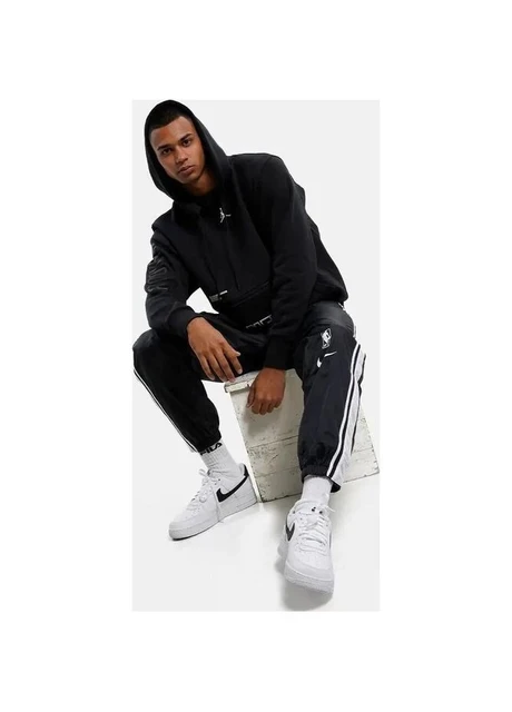 Бомбер чоловічий Nike Brooklyn Nets Courtside Statement Edition Mens Nba Fleece Pullover Hoodie Black (DR6997-010) — фото 7