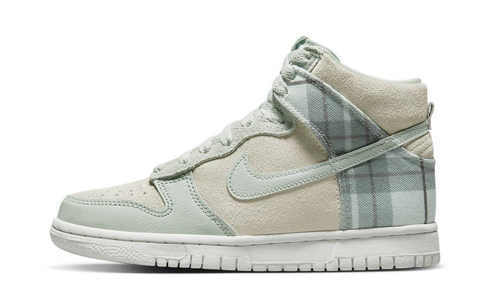 Nike Dunk High SE GS 'Mint Plaid' — фото 1