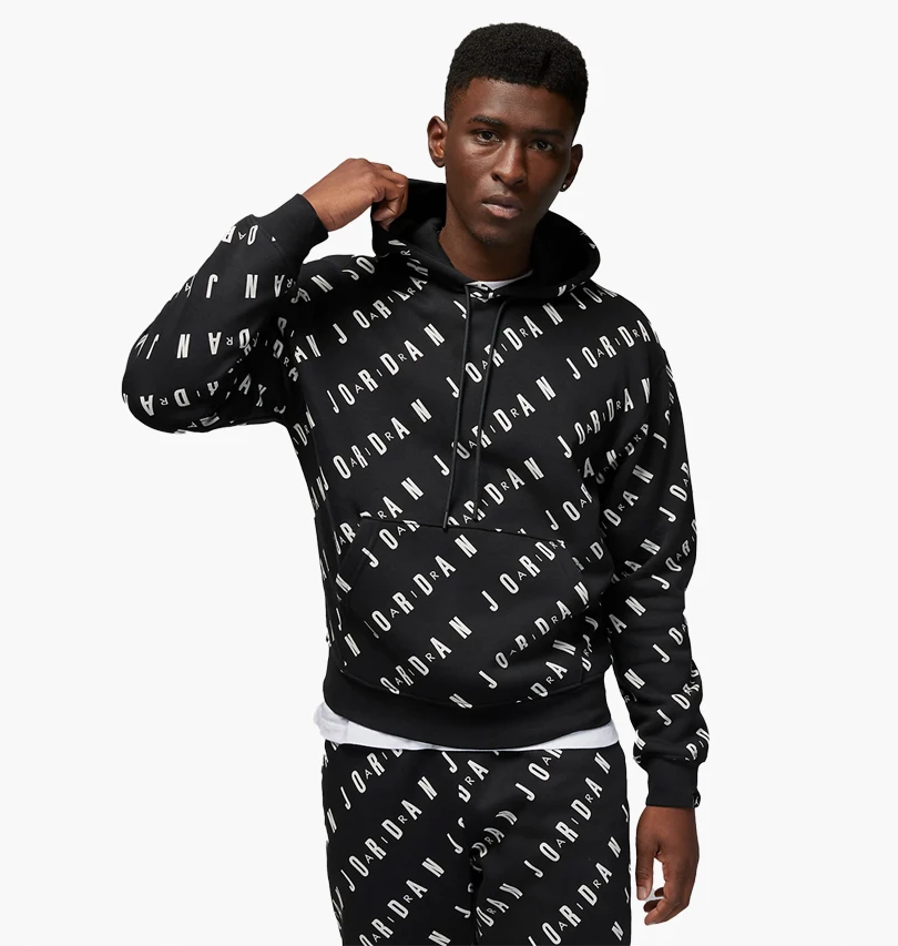 Бомбер чоловічий Jordan Essentials Aop Fleece Pullover (DV7640-010) — фото 1