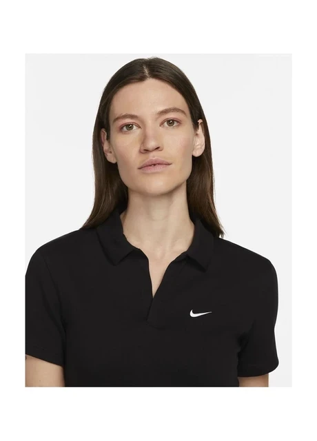Футболка жіноча Nike Sportswear Essentials Short-Sleeve Polo Cropped (DV7884-010) — фото 4