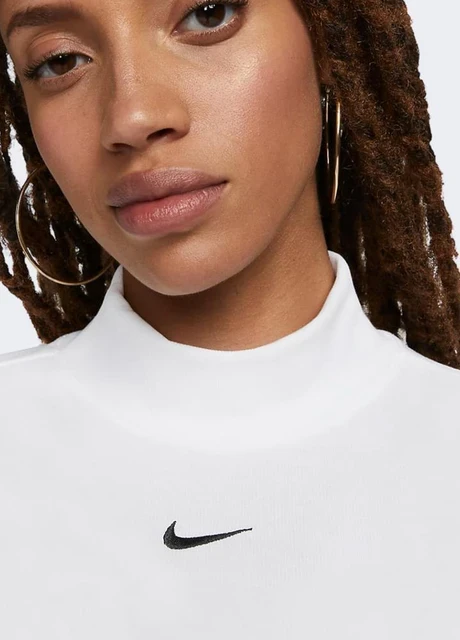 Футболка жіноча Nike Essntl Rib Mock Ss Top (DV7958-100) — фото 5