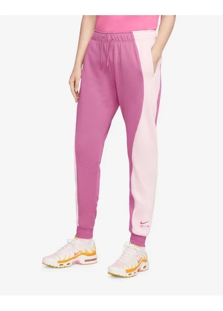 Брюки жіночі Nike Nsw Mid-Rise Air Fleece Joggers Pink (DV8050-665) — фото 3