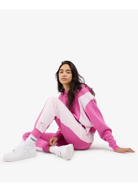Брюки жіночі Nike Nsw Mid-Rise Air Fleece Joggers Pink (DV8050-665) — фото 7