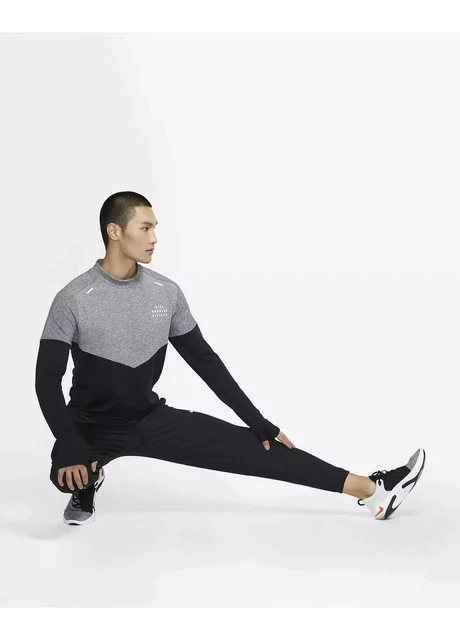 Кофта чоловіча Nike Therma Fit Run Division Sphere Grey/Black (DV8110-010) — фото 4