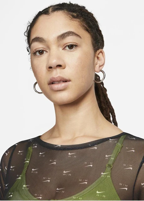 Плаття жіноче Nike Air Women's Printed Mesh Long-Sleeve Dress (DV8249-010) — фото 4