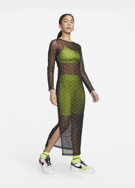 Плаття жіноче Nike Air Women's Printed Mesh Long-Sleeve Dress (DV8249-010) — фото 8