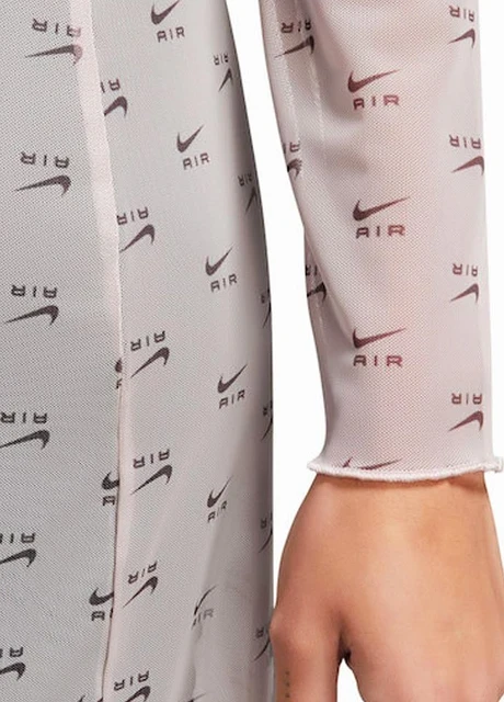 Плаття жіноче Nike Summer Evening Long Sleeve Midi Dress Gray Print (DV8249-292) — фото 3