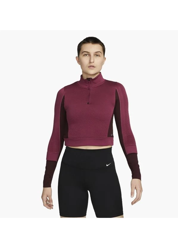 Кофта жіночі Nike 1/4 Therma-Fit Adv City Ready Bordo (DV9807-653) — фото 1