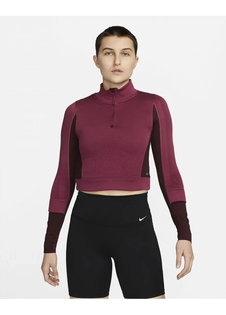 Кофта жіночі Nike 1/4 Therma-Fit Adv City Ready Bordo (DV9807-653) — фото 2