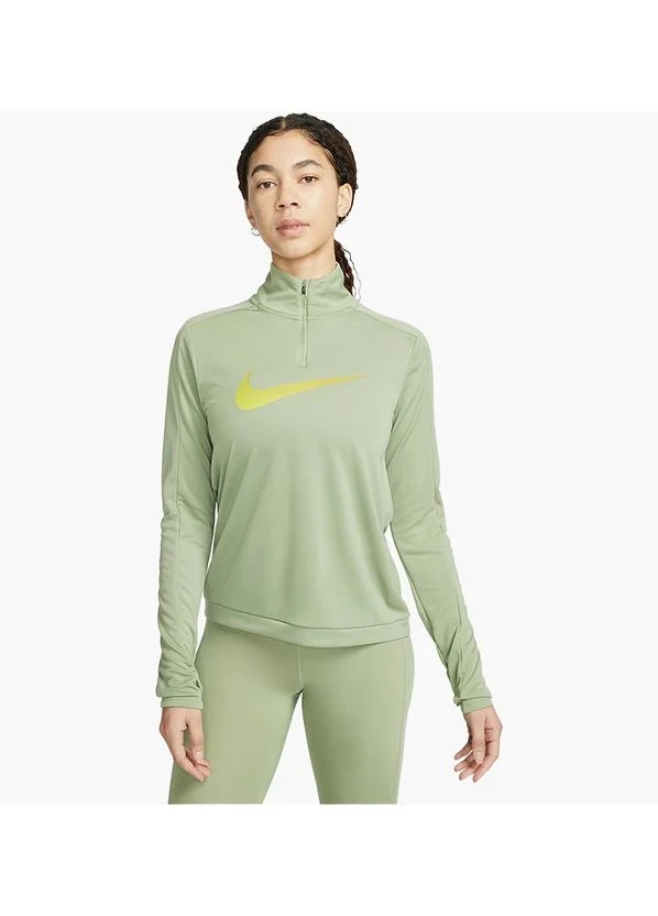 Кофта жіночі Nike 1/4 Dri-Fit Swoosh Olive (DX0952-386) — фото 1