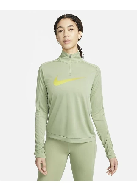 Кофта жіночі Nike 1/4 Dri-Fit Swoosh Olive (DX0952-386) — фото 2