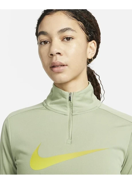 Кофта жіночі Nike 1/4 Dri-Fit Swoosh Olive (DX0952-386) — фото 4
