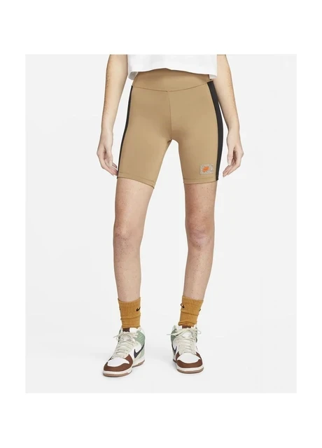Шорти жіночі Nike Sportswear Swoosh Logo High-Waisted Bike Shorts Brown Dx2325-258 (DX2325-258) — фото 3