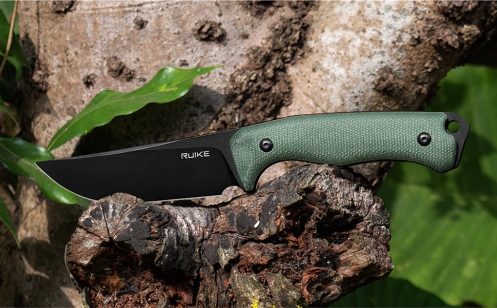 Ніж фіксований мисливський  Ruike F186-MG, (11.8 см) D2 / Micarta зелений — фото 10