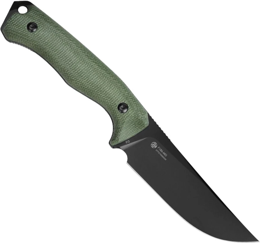 Ніж фіксований мисливський  Ruike F186-MG, (11.8 см) D2 / Micarta зелений — фото 3