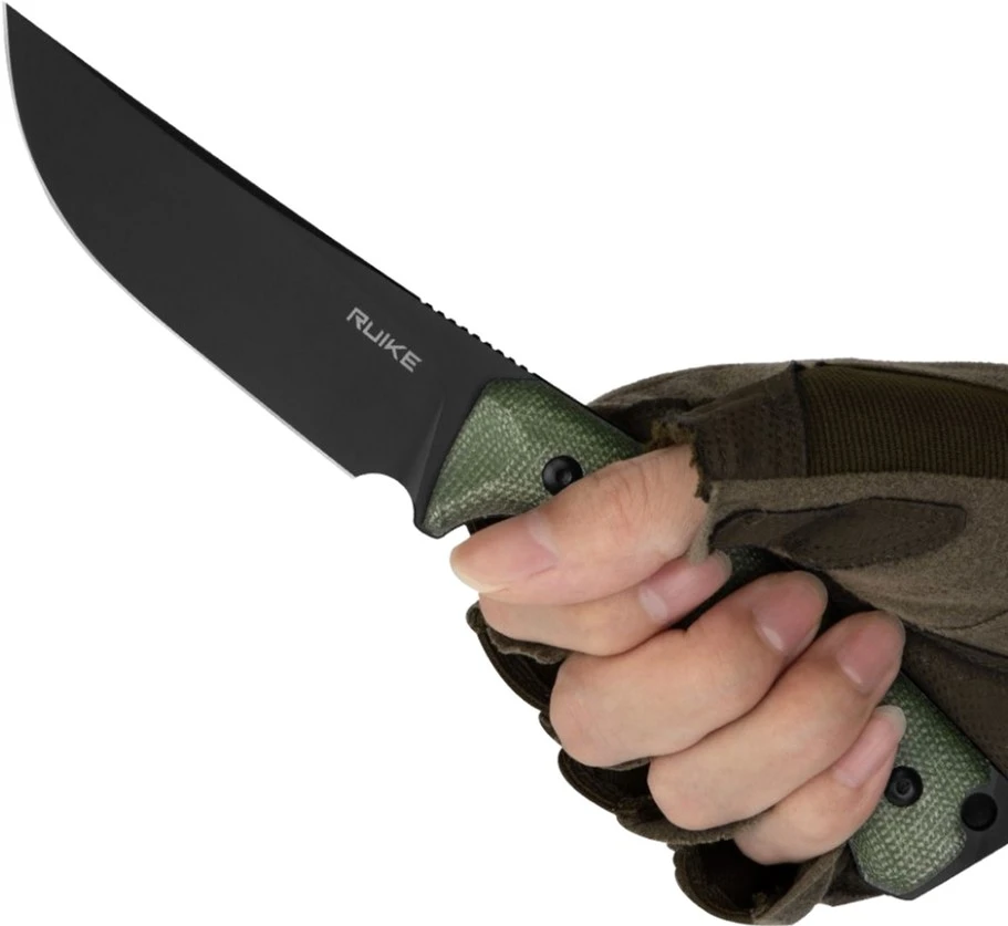 Ніж фіксований мисливський  Ruike F186-MG, (11.8 см) D2 / Micarta зелений — фото 8