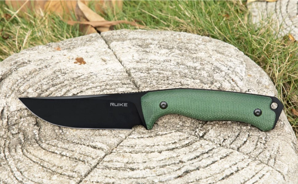 Ніж фіксований мисливський  Ruike F186-MG, (11.8 см) D2 / Micarta зелений — фото 9