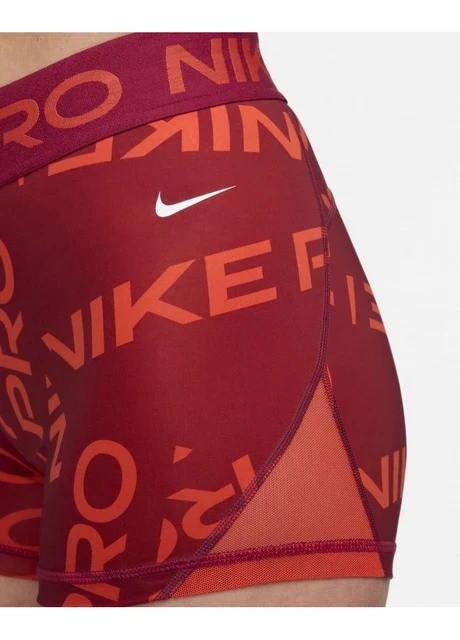 Лосіни жіночі Nike Pro Womens Mid-Rise 3 Printed Shorts Red (FB5457-620) — фото 5