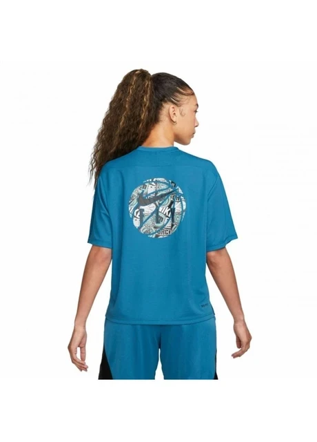 Футболка жіноча Nike Dri-Fit Warmup Blue (FB7992-457) — фото 4