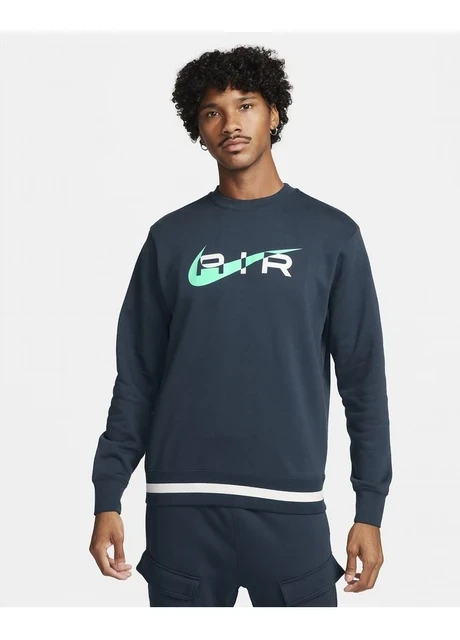 Кофта чоловіча Nike Air Fleece Crew-Neck Sweatshirt Blue (FN7692-410) — фото 3
