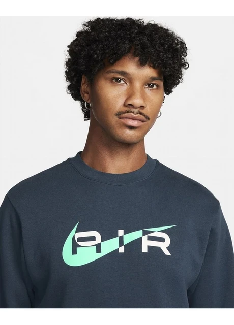 Кофта чоловіча Nike Air Fleece Crew-Neck Sweatshirt Blue (FN7692-410) — фото 5