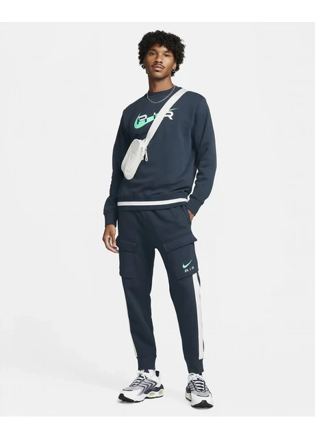 Кофта чоловіча Nike Air Fleece Crew-Neck Sweatshirt Blue (FN7692-410) — фото 7