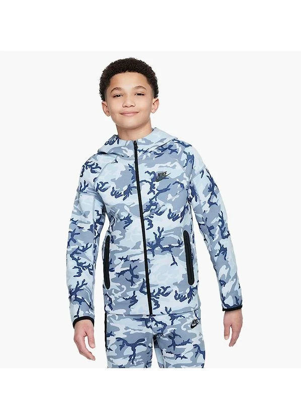 Светр підлітковий Nike Tech Fleece Camo Full-Zip Hoodie (FN9118-493) — фото 1