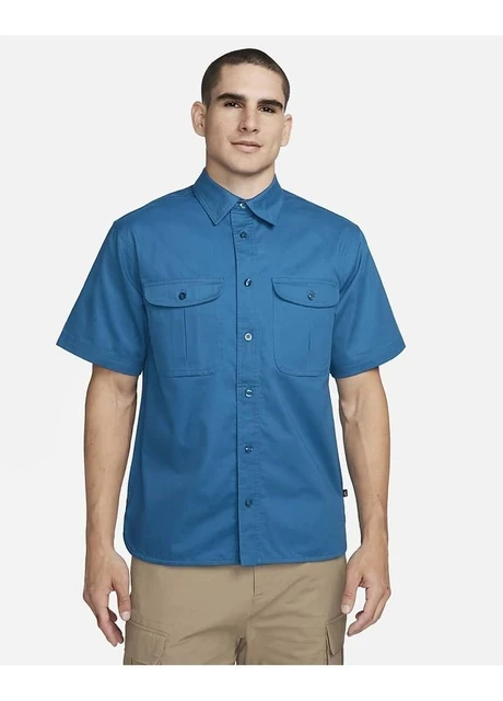 Кофта чоловіча Nike Sb Tanglin Short-Sleeve Woven Button-Up Skate Top (FQ0399-010) — фото 3