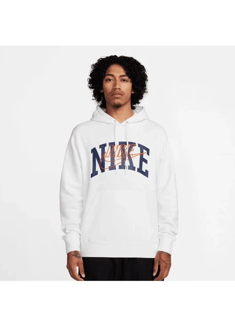 Кофта чоловіча Nike Club Fleece Brushed-Back Hoodie White (FV4447-100) — фото 4