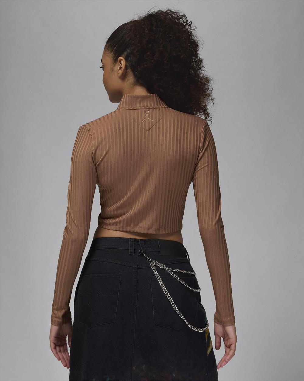 Кофта жіночі Jordan Long-Sleeve Top Brown (FV7185-223) — фото 4