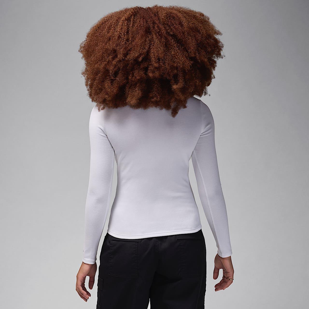Кофта жіночі Jordan Long-Sleeve Knit Top White (FV7191-100) — фото 3
